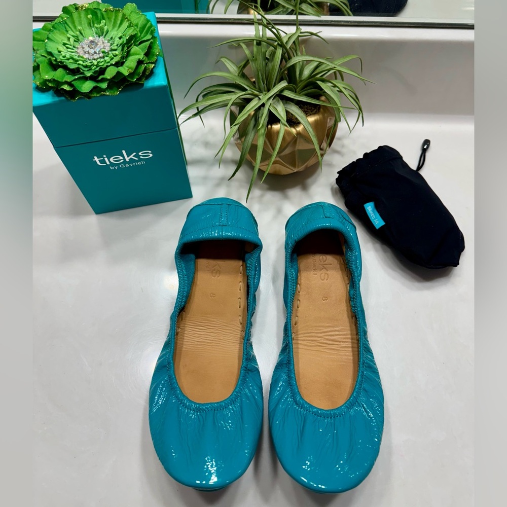 Tieks Blue Patent